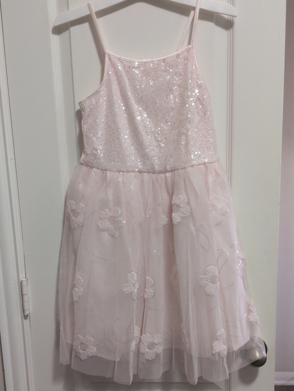 Aborable Pink Sequin And Mesh Dress